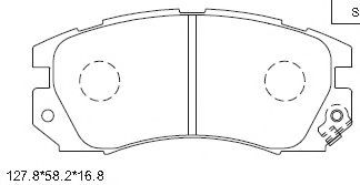 Комплект тормозных колодок, дисковый тормоз ASIMCO KD3781