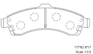 Комплект тормозных колодок, дисковый тормоз ASIMCO KD6303
