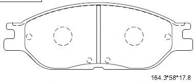 Комплект тормозных колодок, дисковый тормоз ASIMCO KD6316