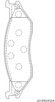 Комплект тормозных колодок, дисковый тормоз ASIMCO KD6334