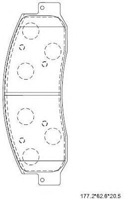Комплект тормозных колодок, дисковый тормоз ASIMCO KD6339