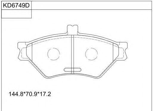 Комплект тормозных колодок, дисковый тормоз ASIMCO KD6749D
