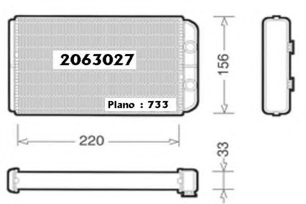 Теплообменник, отопление салона ORDONEZ 2063027