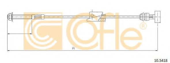 Трос, стояночная тормозная система COFLE 10.5418