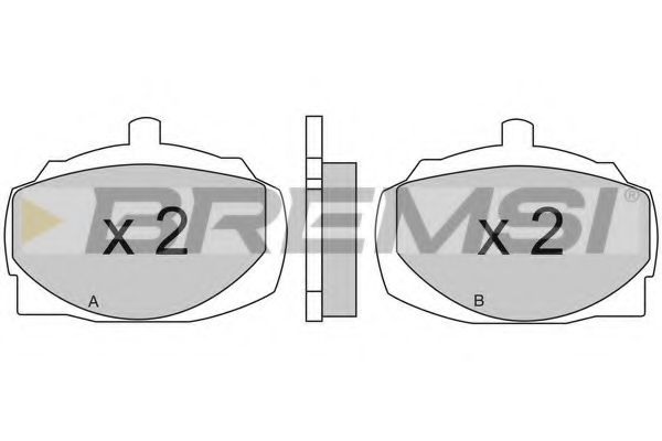 Комплект тормозных колодок, дисковый тормоз REMSA 04920