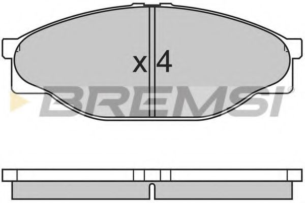 Комплект тормозных колодок, дисковый тормоз BREMSI BP2633
