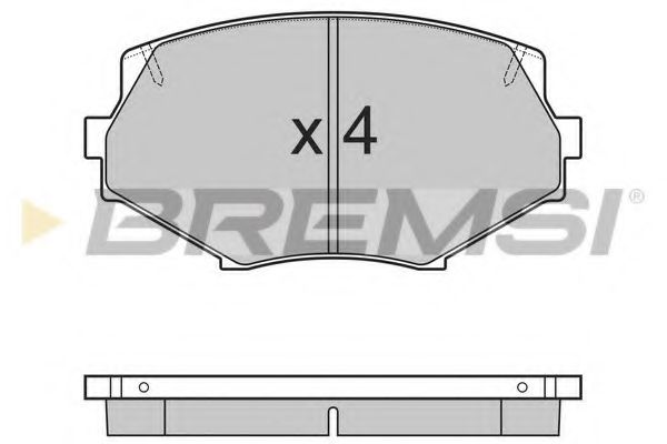 Комплект тормозных колодок, дисковый тормоз BREMSI BP2760