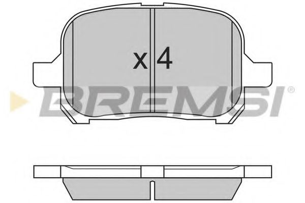 Комплект тормозных колодок, дисковый тормоз BREMSI BP2761