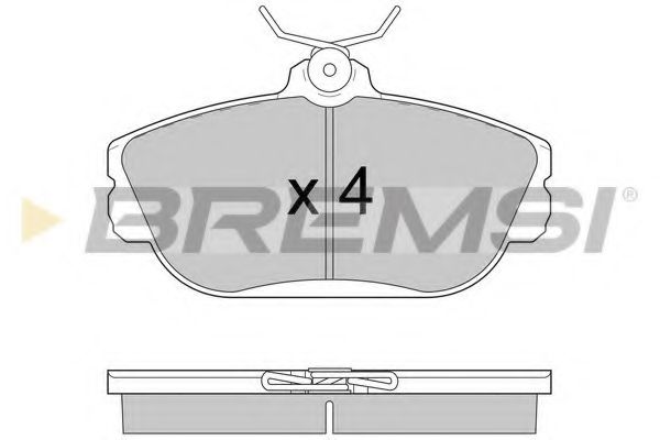 Комплект тормозных колодок, дисковый тормоз BREMSI BP2783