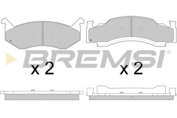 Комплект тормозных колодок, дисковый тормоз REMSA 54400