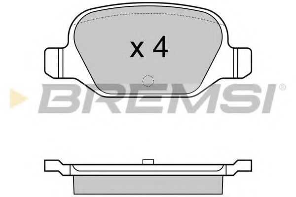 Комплект тормозных колодок, дисковый тормоз BREMSI BP2974