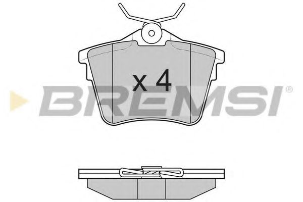 Комплект тормозных колодок, дисковый тормоз BREMSI BP3183