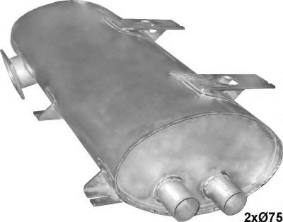 Глушитель выхлопных газов конечный POLMO 7905