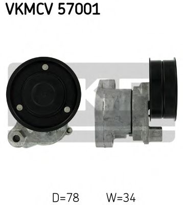 Натяжной ролик, поликлиновой  ремень SKF VKMCV 57001