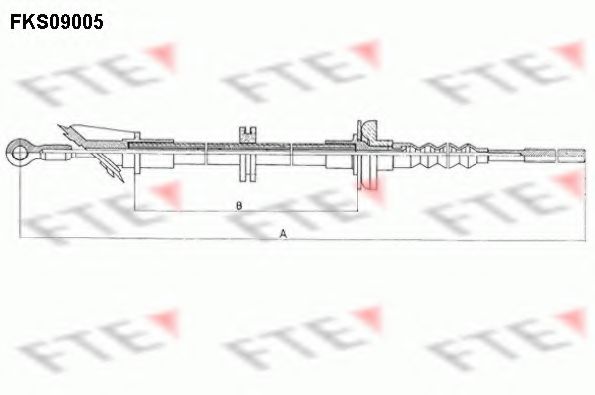 Трос, управление сцеплением FTE FKS09005