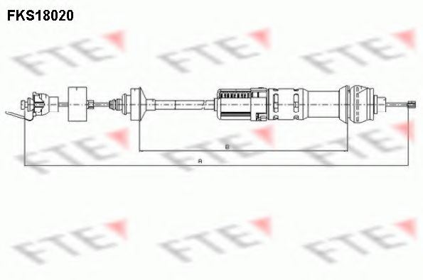 Трос, управление сцеплением FTE FKS18020