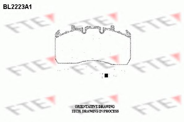 Комплект тормозных колодок, дисковый тормоз FTE BL2223A1