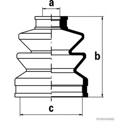 Комплект пылника, приводной вал HERTH+BUSS JAKOPARTS J2866002