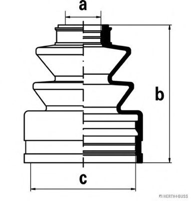 Комплект пылника, приводной вал HERTH+BUSS JAKOPARTS J2882002