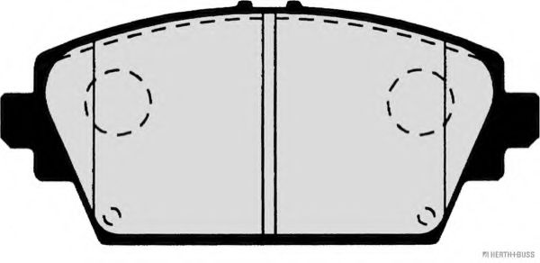 Комплект тормозных колодок, дисковый тормоз HERTH+BUSS JAKOPARTS J3601072