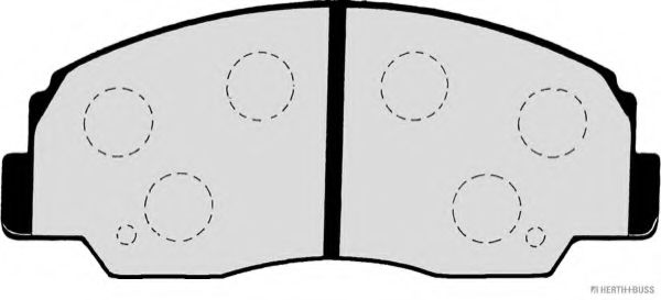 Комплект тормозных колодок, дисковый тормоз HERTH+BUSS JAKOPARTS 21712