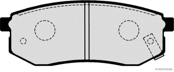 Комплект тормозных колодок, дисковый тормоз HERTH+BUSS JAKOPARTS J3610512