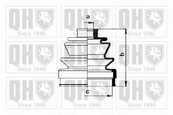 Комплект пылника, приводной вал QUINTON HAZELL QJB104