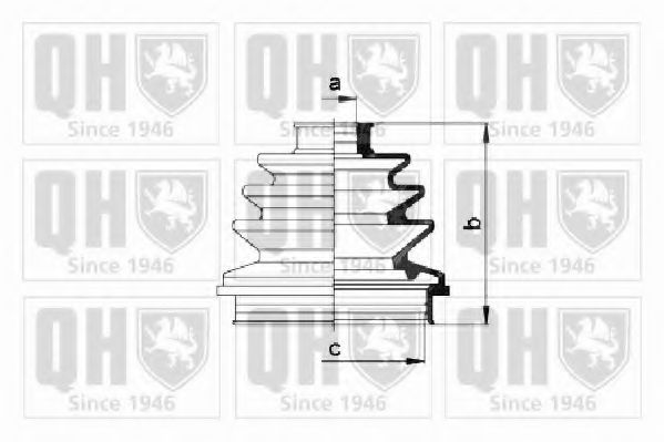 Комплект пылника, приводной вал QUINTON HAZELL QJB133