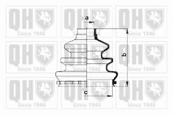 Комплект пылника, приводной вал QUINTON HAZELL QJB171