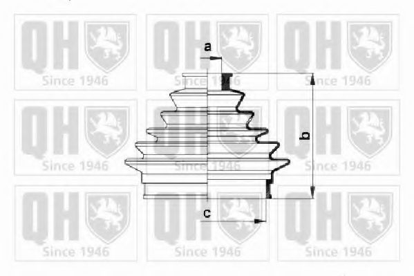 Комплект пылника, приводной вал QUINTON HAZELL QJB2136