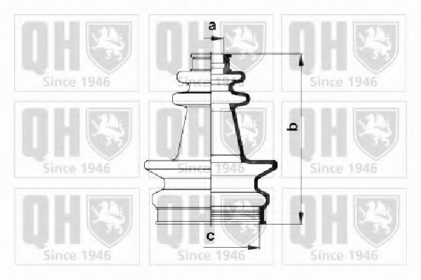 Комплект пылника, приводной вал QUINTON HAZELL QJB254