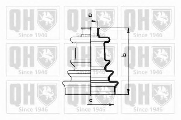 Комплект пылника, приводной вал QUINTON HAZELL QJB2712