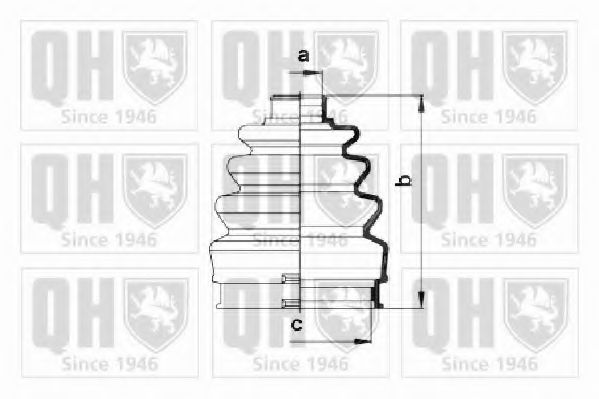 Комплект пылника, приводной вал QUINTON HAZELL QJB403