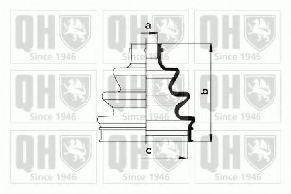 Комплект пылника, приводной вал QUINTON HAZELL QJB925