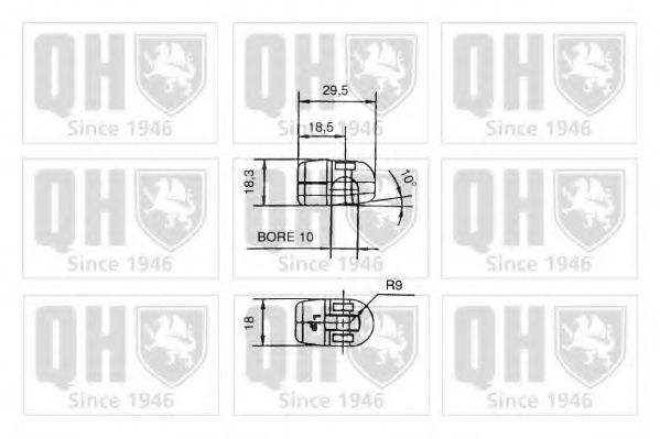 Газовая пружина, крышка багажник QUINTON HAZELL QTS128625