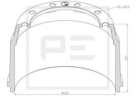 Тормозной барабан MERITOR MBD2003
