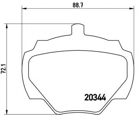 Комплект тормозных колодок, дисковый тормоз BREMBO P 44 001