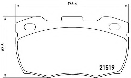 Комплект тормозных колодок, дисковый тормоз BREMBO P 44 005