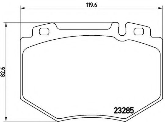 Комплект тормозных колодок, дисковый тормоз BREMBO P 50 048