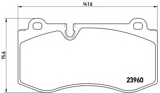 Комплект тормозных колодок, дисковый тормоз BREMBO P 50 074