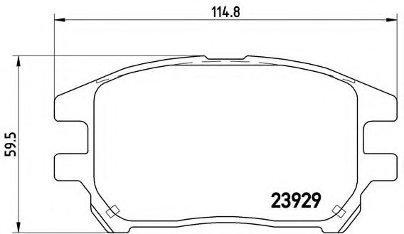 Комплект тормозных колодок, дисковый тормоз BREMBO P 56 050
