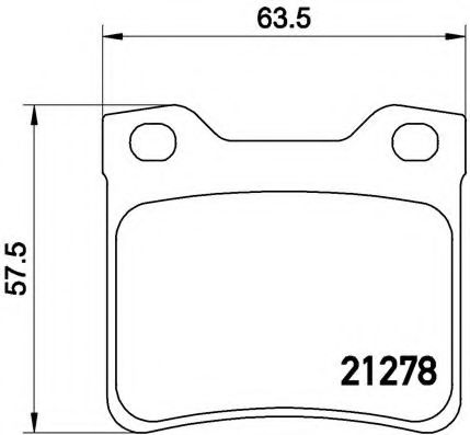 Комплект тормозных колодок, дисковый тормоз BREMBO P 61 058