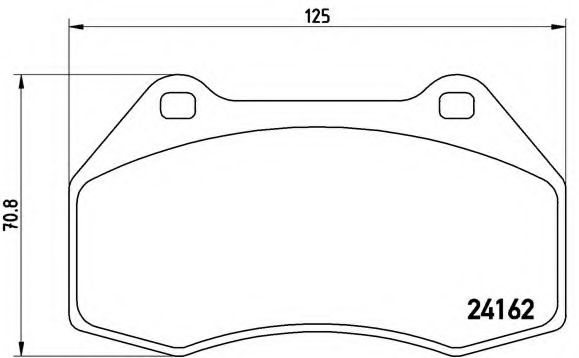 Комплект тормозных колодок, дисковый тормоз BREMBO P 68 036