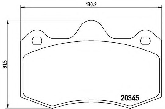 Комплект тормозных колодок, дисковый тормоз BREMBO P 68 051