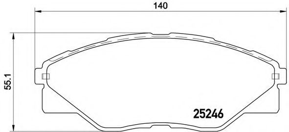 Комплект тормозных колодок, дисковый тормоз BREMBO P 83 137