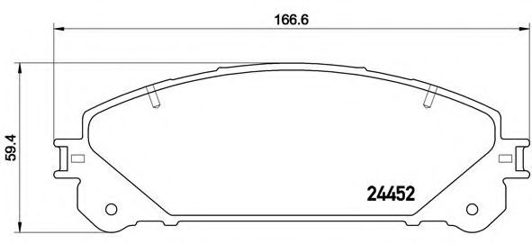 Комплект тормозных колодок, дисковый тормоз BREMBO P 83 145