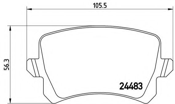 Комплект тормозных колодок, дисковый тормоз BREMBO P 85 109