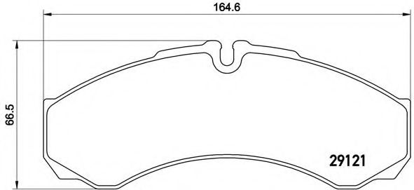 Комплект тормозных колодок, дисковый тормоз BREMBO P A6 021