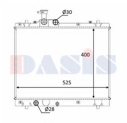 Радиатор, охлаждение двигателя AKS DASIS 320060N