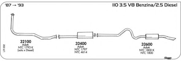 Система выпуска ОГ AKS DASIS SGLR032